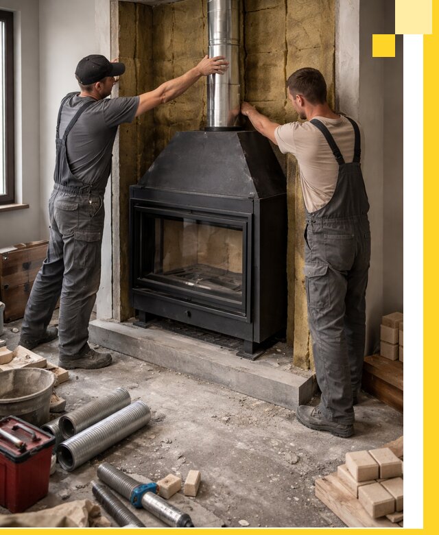 Изготовление и монтаж закрытых каминов в Удомле под ключ