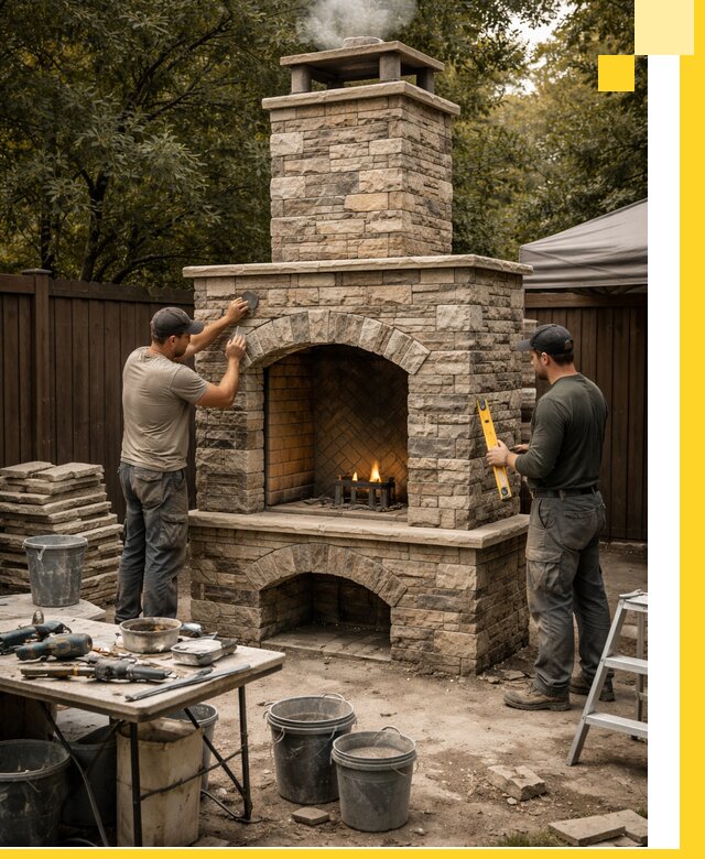 Проектирование и установка уличных каминов в Удомле