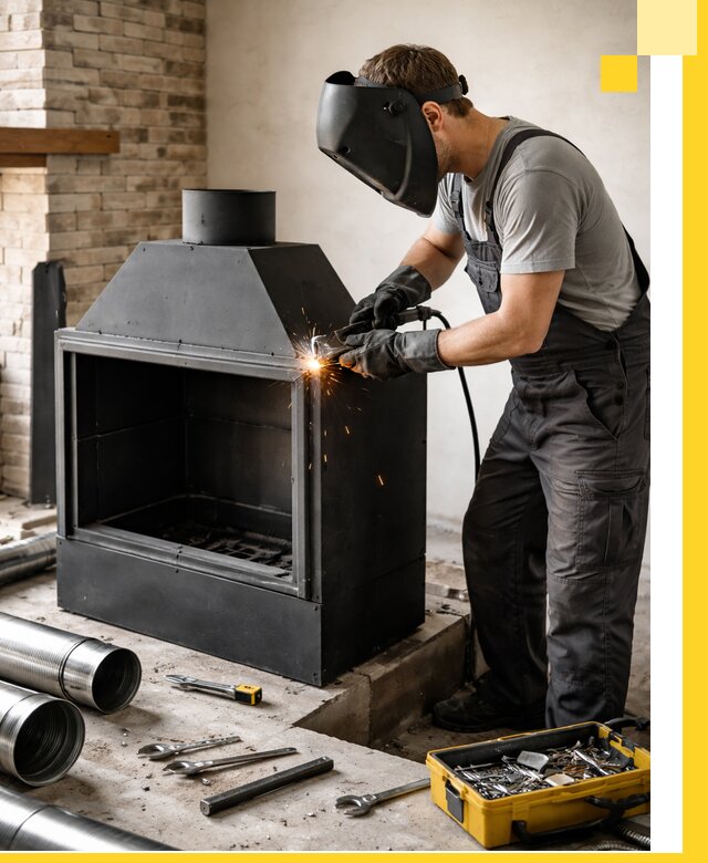 Продажа и установка металлических каминов в Удомле под ключ