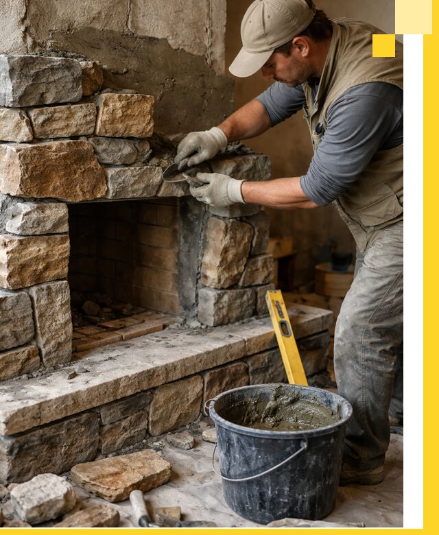 Изготовление и установка каменных каминов под ключ в Удомле