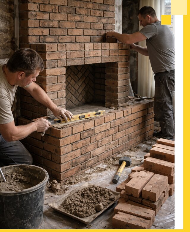 Изготовление и установка кирпичных каминов в Удомле