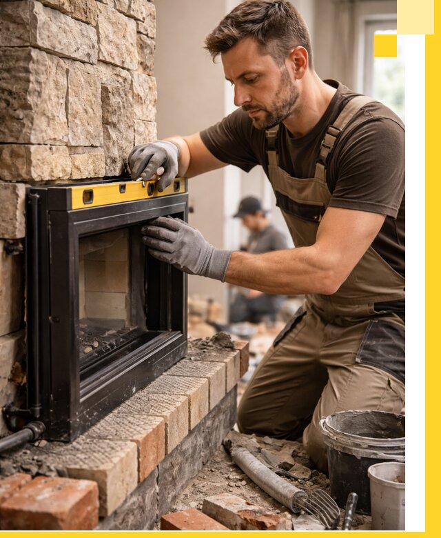 Дровяные камины под ключ в Удомле: монтаж, обустройство