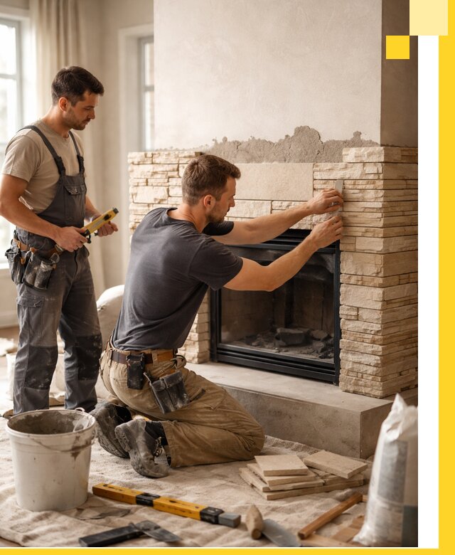 Установка и монтаж каминов для загородного дома в Удомле