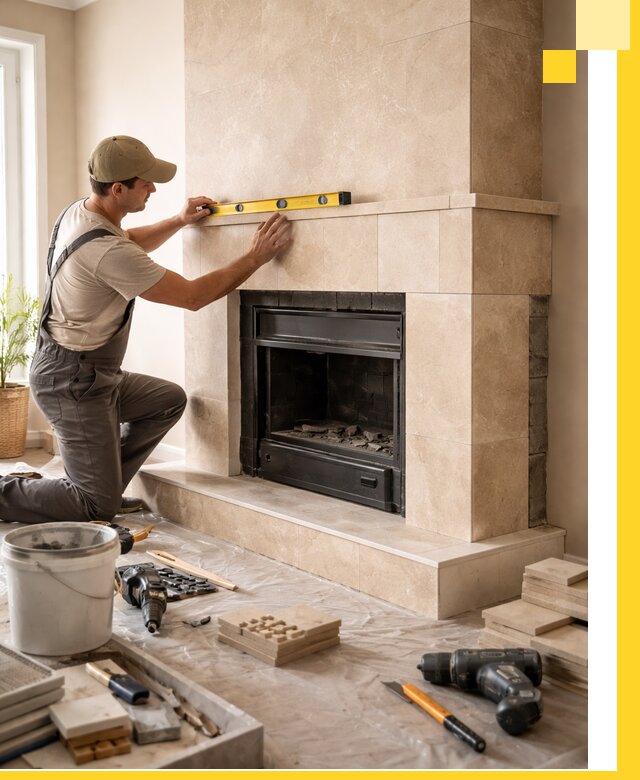 Установка и монтаж каминов в частном доме под ключ в Удомле