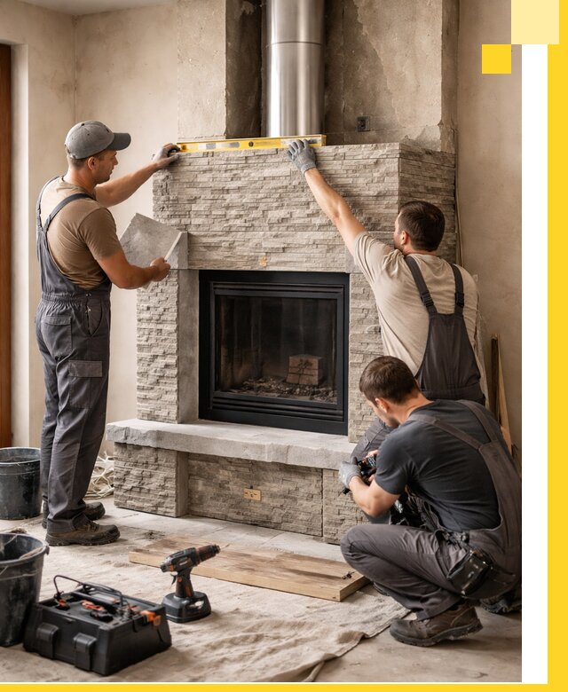 Профессиональный монтаж каминов под ключ в Удомле для дома