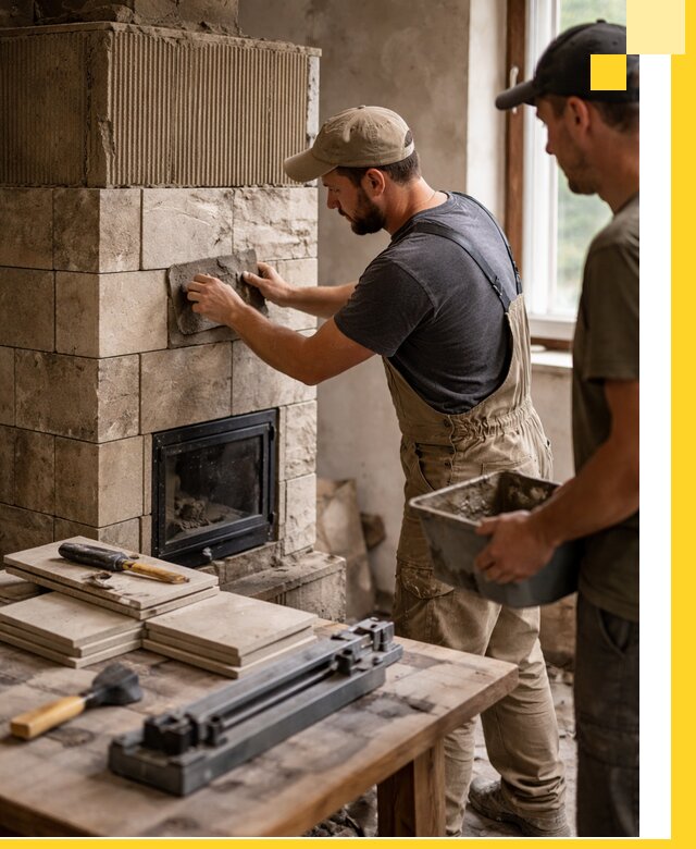 Профессиональная облицовка печей в Удомле: керамика и камень