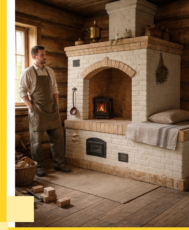 Русские печи с лежанкой под ключ в Удомле от 155835 р. ЭриданДмл