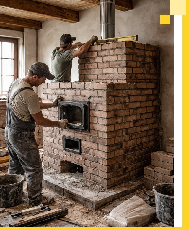 Печи для загородного дома под ключ в Удомле — монтаж и сервис