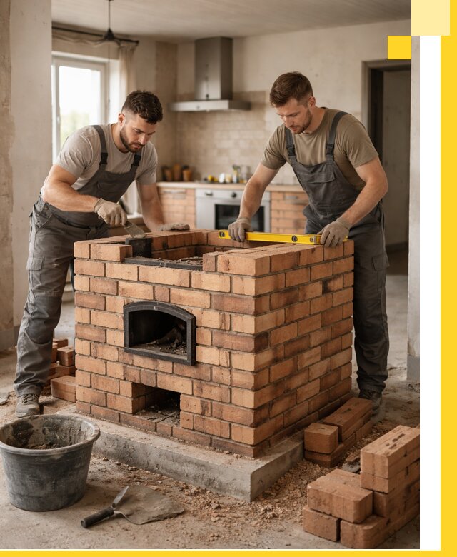 Установка и монтаж печей в частном доме в Удомле под ключ