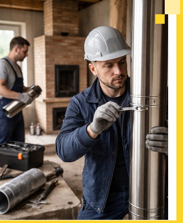 Профессиональный монтаж дымоходов для печей в Удомле