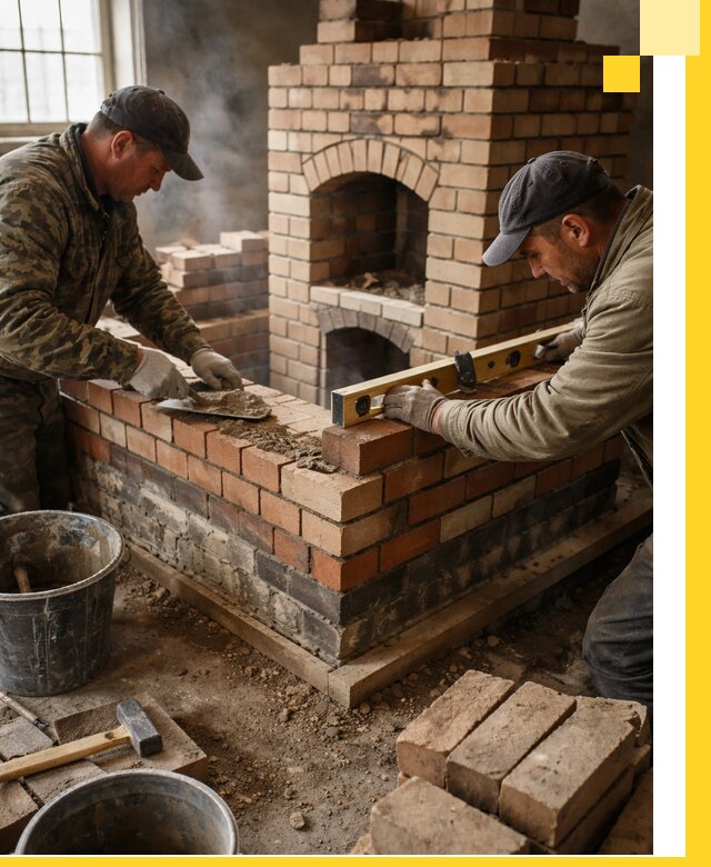 Изготовление и монтаж печей и каминов из кирпича в Удомле