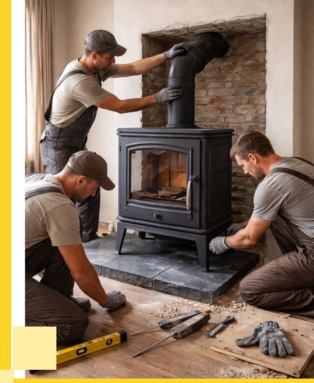 Монтаж печи камина в частном доме в Удомле от 25973 р. | ЭриданДмл