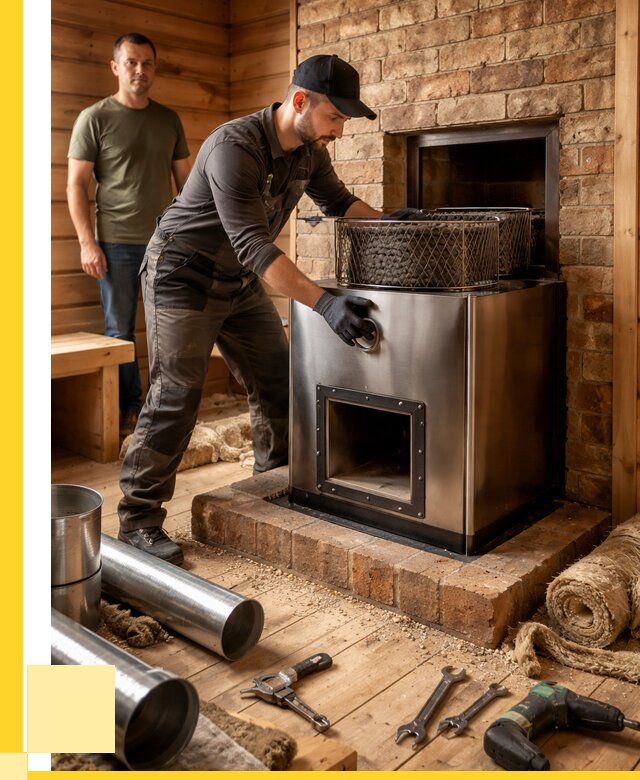 Монтаж банных печей под ключ в Удомле от 18700 р., ЭриданДмл