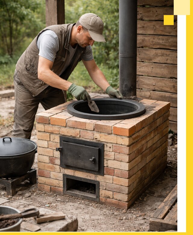 Изготовление и установка печей для казана в Удомле под ключ