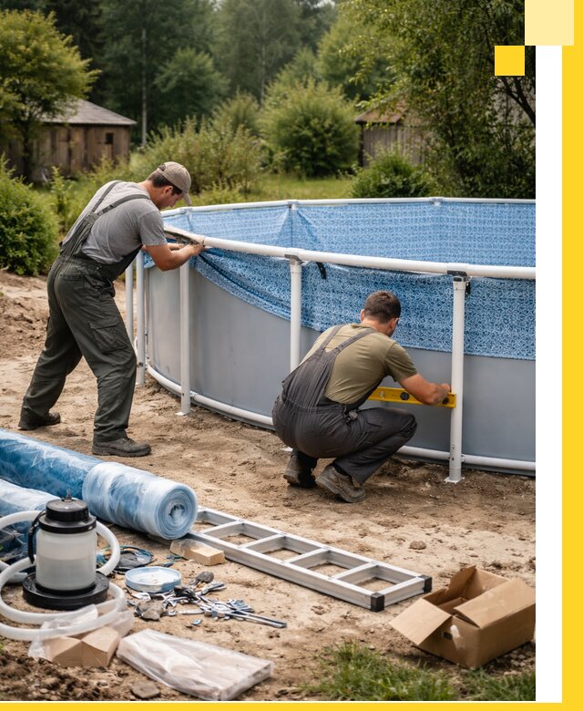 Установка и монтаж каркасных бассейнов в Удомле под ключ