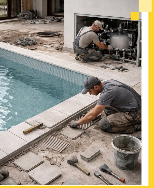 Строительство и монтаж бассейнов в коттедже в Удомле