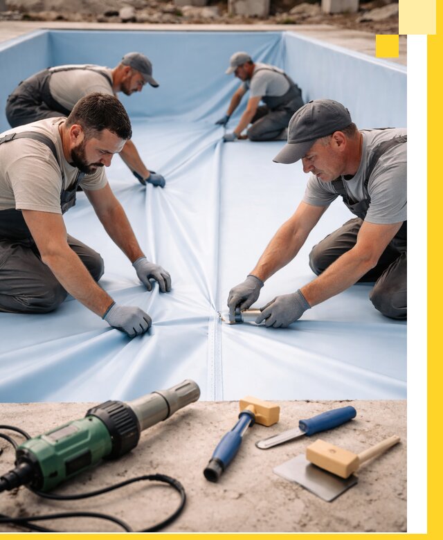 ПВХ пленка для бассейнов с монтажом и гарантией в Удомле