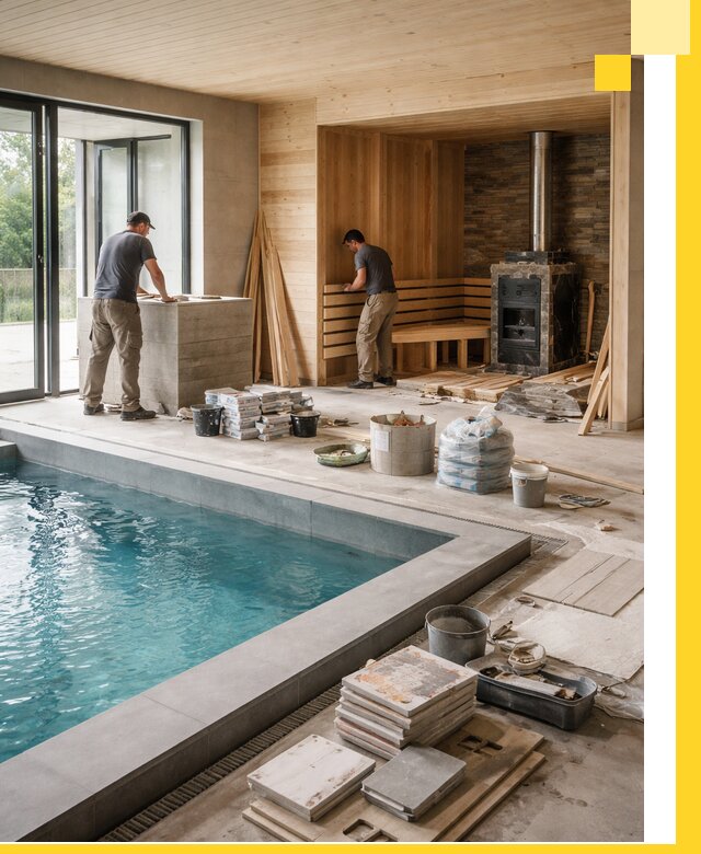 Проектирование и строительство бань с бассейном в Удомле