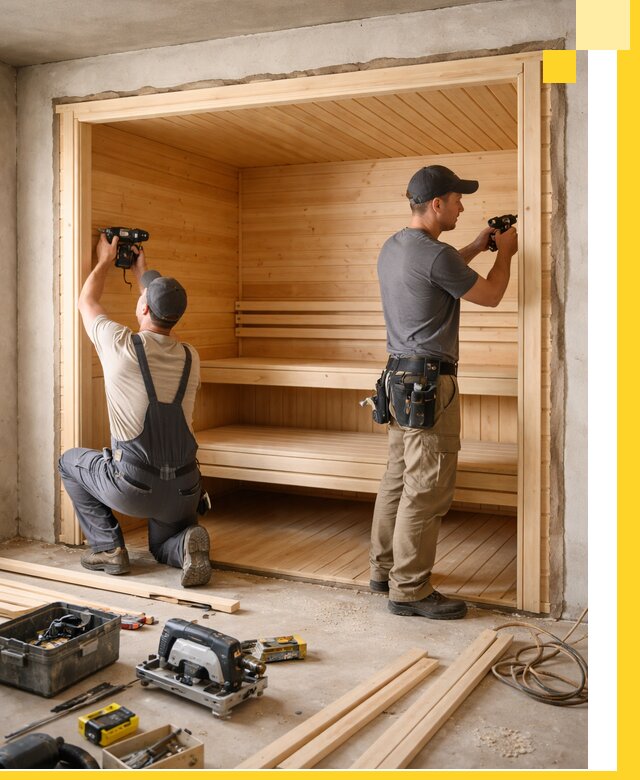 Монтаж саун под ключ в Удомле — проектирование и установка