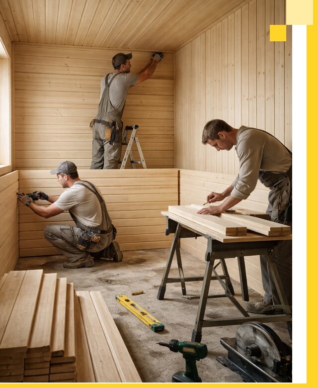 Обшивка саун в Удомле из натуральной древесины под ключ