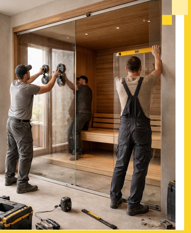 Производство и монтаж стеклянных саун под ключ в Удомле