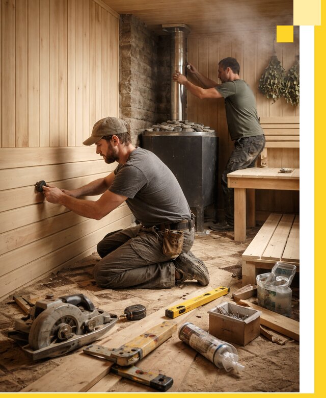 Полное строительство и оснащение парных под ключ в Удомле