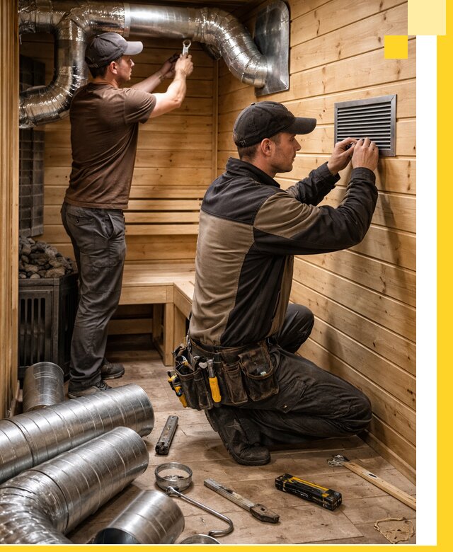 Проектирование и монтаж вентиляции бани в Удомле под ключ