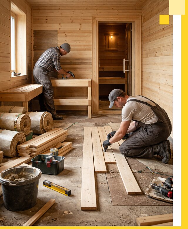 Индивидуальный проект бани с комнатой отдыха под ключ в Удомле