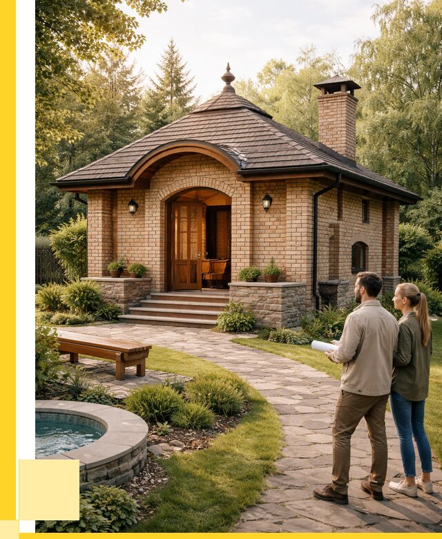 Проект кирпичной бани в Удомле от 31167 р. | ЭриданДмл