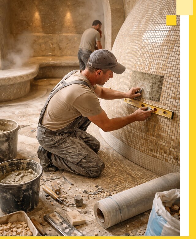 Хамам под ключ в Удомле: проектирование, строительство, отделка