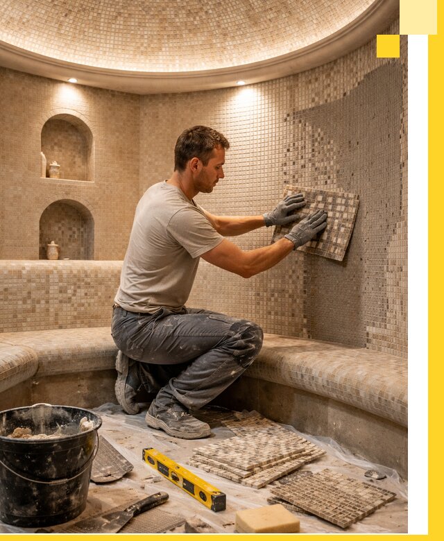 Устройство и монтаж домашнего хамама под ключ в Удомле