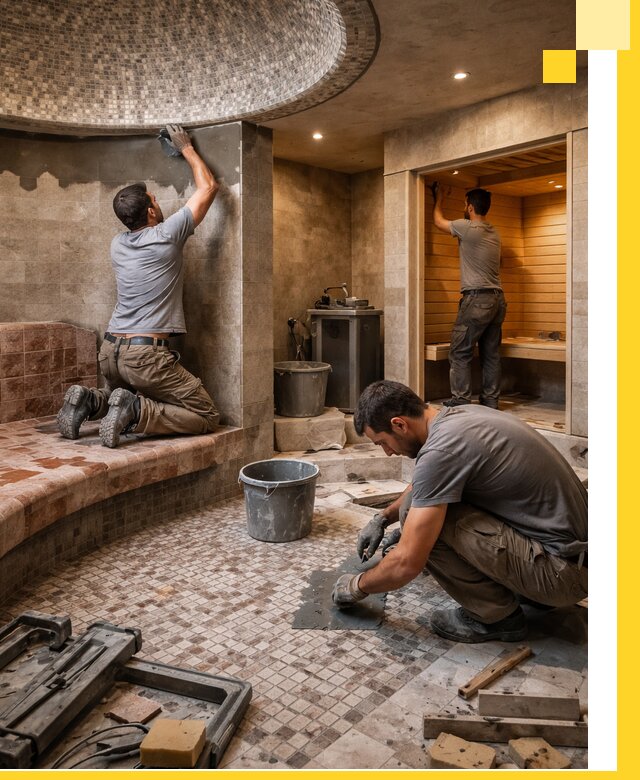 Проект и строительство хамама бани и сауны под ключ в Удомле