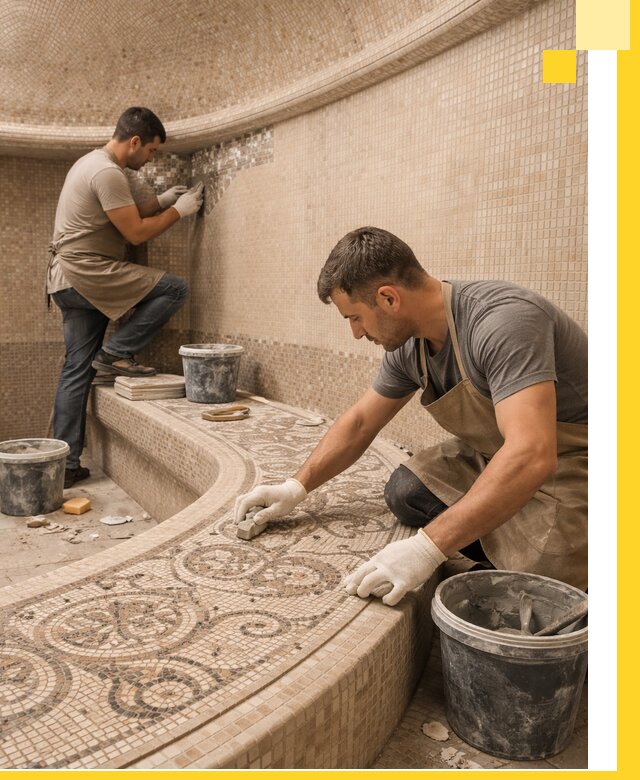 Плитка для хамама в Удомле, укладка, подбор и поставка