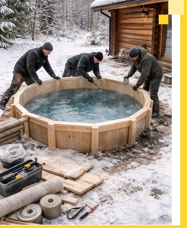 Изготовление и установка ледяных купелей под ключ в Удомле