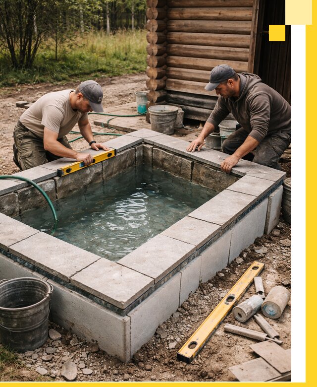 Изготовление и установка холодных купелей под ключ в Удомле